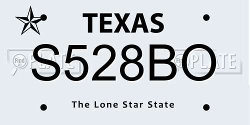 S528BO Texas License Plate