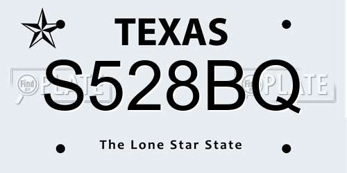 S528BQ Texas License Plate