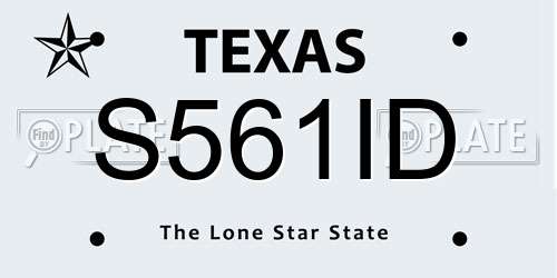S561ID Texas License Plate
