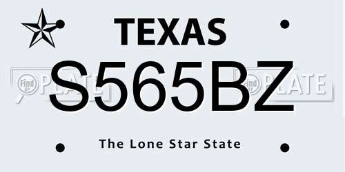 S565BZ Texas License Plate