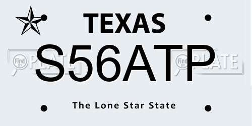 S56ATP Texas License Plate