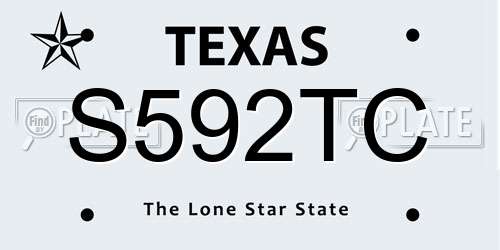 S592TC Texas License Plate