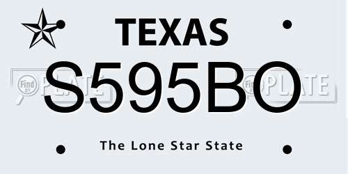 S595BO Texas License Plate