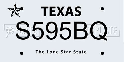 S595BQ Texas License Plate