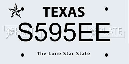 S595EE Texas License Plate