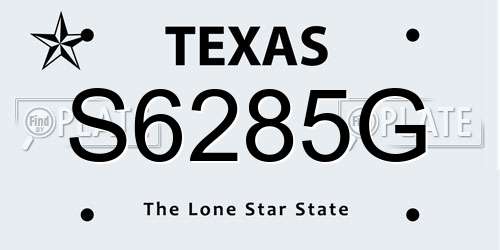 S6285G Texas License Plate