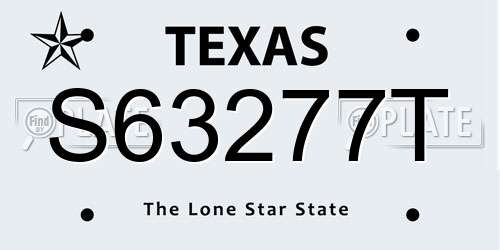 S63277T Texas License Plate