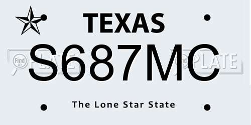 S687MC Texas License Plate