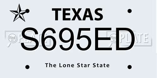 S695ED Texas License Plate