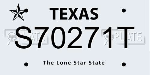 S70271T Texas License Plate