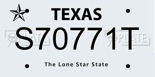 S70771T Texas License Plate