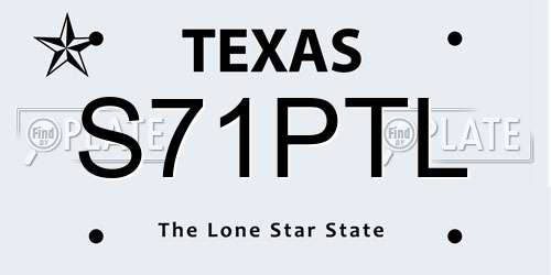 S71PTL Texas License Plate
