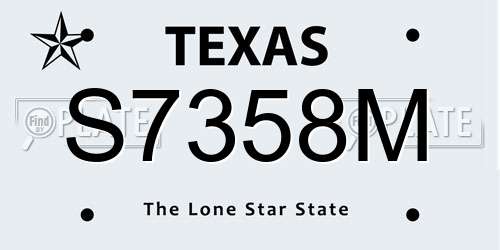 S7358M Texas License Plate