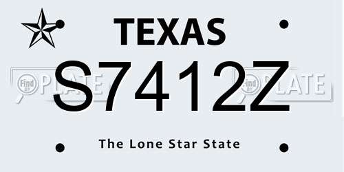 S7412Z Texas License Plate