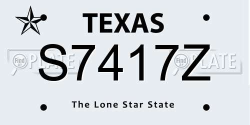 S7417Z Texas License Plate