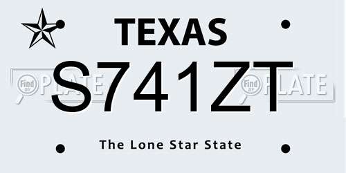 S741ZT Texas License Plate