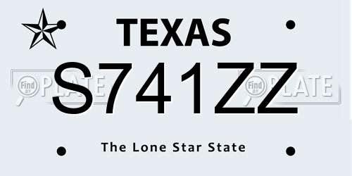 S741ZZ Texas License Plate