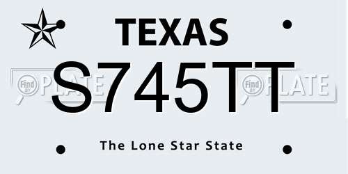 S745TT Texas License Plate