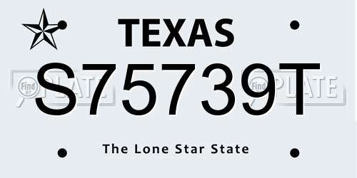S75739T Texas License Plate
