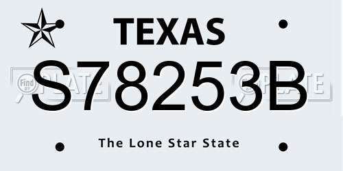 S78253B Texas License Plate