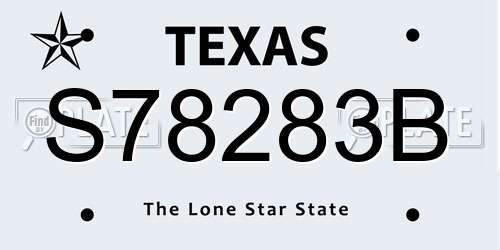 S78283B Texas License Plate