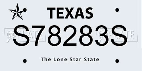S78283S Texas License Plate