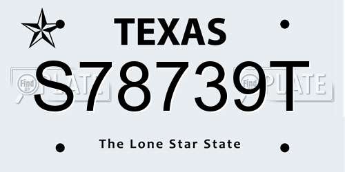 S78739T Texas License Plate