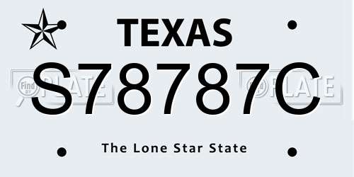 S78787C Texas License Plate