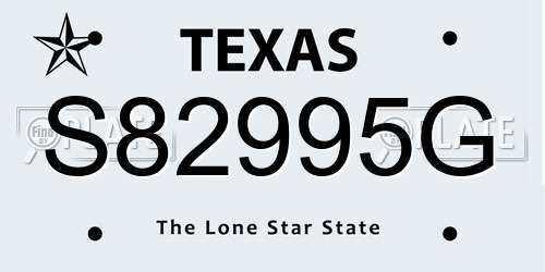 S82995G Texas License Plate