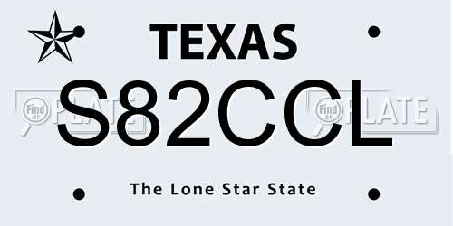 S82CCL Texas License Plate