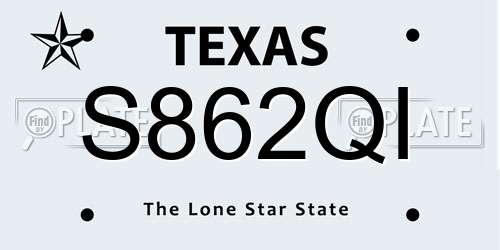S862QI Texas License Plate