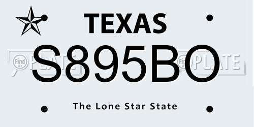 S895BO Texas License Plate