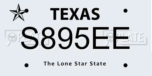 S895EE Texas License Plate