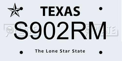 S902RM Texas License Plate