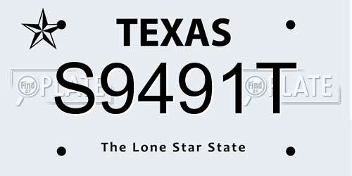 S9491T Texas License Plate