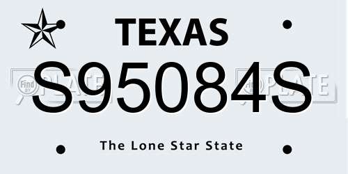 S95084S Texas License Plate