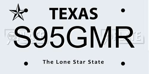 S95GMR Texas License Plate