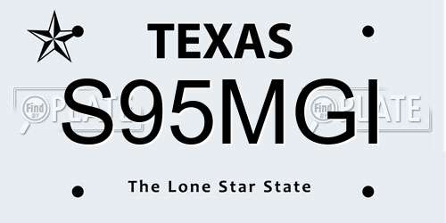S95MGI Texas License Plate