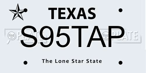 S95TAP Texas License Plate