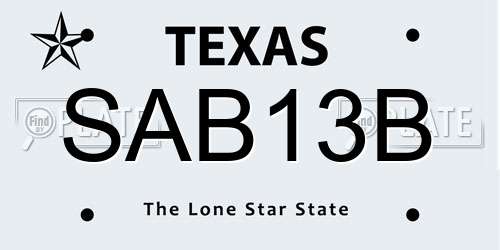 SAB13B Texas License Plate