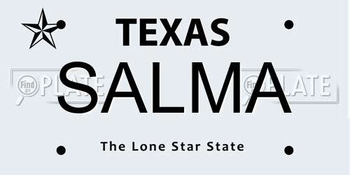 SALMA Texas License Plate