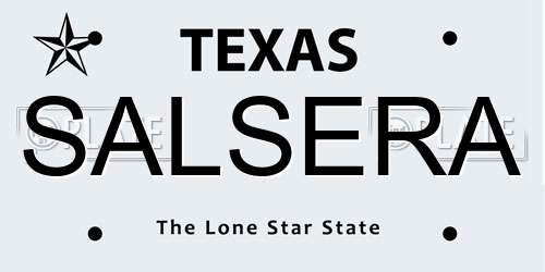 SALSERA Texas License Plate