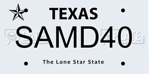 SAMD40 Texas License Plate