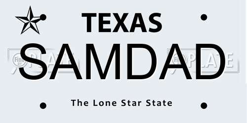 SAMDAD Texas License Plate