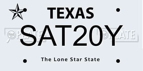 SAT20Y Texas License Plate