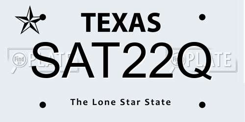 SAT22Q Texas License Plate