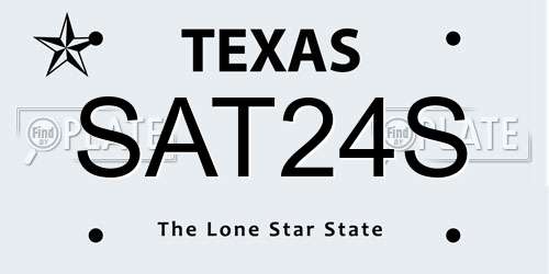 SAT24S Texas License Plate