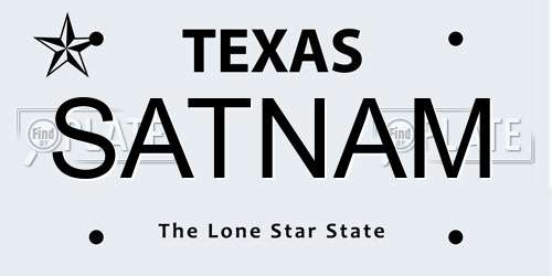 SATNAM Texas License Plate