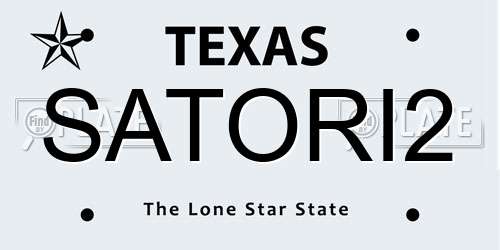 SATORI2 Texas License Plate