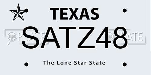 SATZ48 Texas License Plate